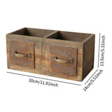 Maxbell Wooden Planter Box Decorative Flower Vase for Home Garden Dining Room Indoor 30x14x13.5cm
