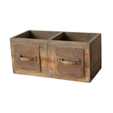 Maxbell Wooden Planter Box Decorative Flower Vase for Home Garden Dining Room Indoor 30x14x13.5cm
