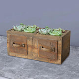 Maxbell Wooden Planter Box Decorative Flower Vase for Home Garden Dining Room Indoor 30x14x13.5cm