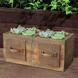Maxbell Wooden Planter Box Decorative Flower Vase for Home Garden Dining Room Indoor 30x14x13.5cm