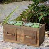 Maxbell Wooden Planter Box Decorative Flower Vase for Home Garden Dining Room Indoor 30x14x13.5cm