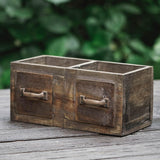 Maxbell Wooden Planter Box Decorative Flower Vase for Home Garden Dining Room Indoor 30x14x13.5cm