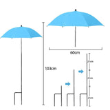 Maxbell Plant Umbrella Canopy Reusable Versatile Stable Adjustable Sunshade Umbrella blue
