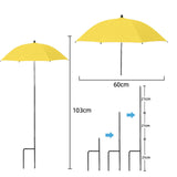 Maxbell Plant Umbrella Canopy Reusable Versatile Stable Adjustable Sunshade Umbrella yellow