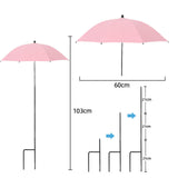 Maxbell Plant Umbrella Canopy Reusable Versatile Stable Adjustable Sunshade Umbrella pink