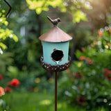 Maxbell Bird House Stake Gifts Artwork Decorative Garden Stakes for Lawn Patio Fence