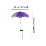 Maxbell Plant Umbrella for Outdoor Plants Shade Cover for Patio Flowers Potted Plant violet