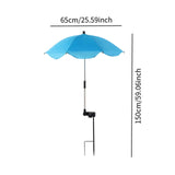 Maxbell Plant Umbrella for Outdoor Plants Shade Umbrella for Potted Plant Flower Pot blue