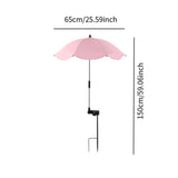 Maxbell Plant Umbrella for Outdoor Plants Shade Umbrella for Potted Plant Flower Pot pink