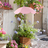 Maxbell Plant Umbrella for Outdoor Plants Shade Umbrella for Potted Plant Flower Pot pink