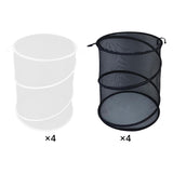 Maxbell 4Pcs Mesh Plant Cover Tent Lightweight Bird Chicken Animal Barrier Protector black