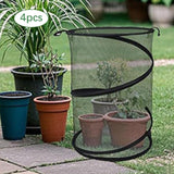 Maxbell 4Pcs Mesh Plant Cover Tent Lightweight Bird Chicken Animal Barrier Protector black