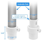 Maxbell Pool Umbrella Stabilizer Adapter Sturdy Replacemnet for Courtyard Party Home