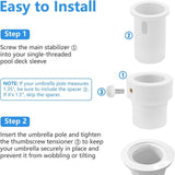 Maxbell Pool Umbrella Stabilizer Adapter Sturdy Replacemnet for Courtyard Party Home