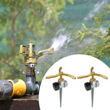 Maxbell 2Pcs 3 Arm Metal Sprinklers for Large Yard Area Watering Large Area Coverage