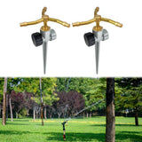 Maxbell 2Pcs 3 Arm Metal Sprinklers for Large Yard Area Watering Large Area Coverage