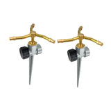 Maxbell 2Pcs 3 Arm Metal Sprinklers for Large Yard Area Watering Large Area Coverage
