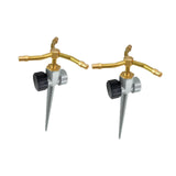 Maxbell 2Pcs 3 Arm Metal Sprinklers for Large Yard Area Watering Large Area Coverage