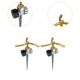 Maxbell 2Pcs 3 Arm Metal Sprinklers for Large Yard Area Watering Large Area Coverage