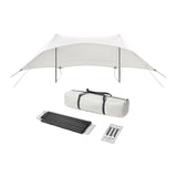 Maxbell Camping Tarp Sunshade Portable Tent Tarp Awning for Traveling Hiking Fishing Height 2.1m