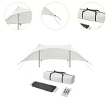 Maxbell Camping Tarp Sunshade Portable Tent Tarp Awning for Traveling Hiking Fishing Height 2.1m