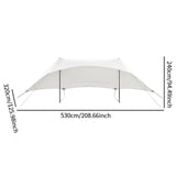 Maxbell Camping Tarp Sunshade Portable Tent Tarp Awning for Traveling Hiking Fishing Height 2.4m