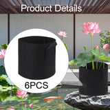 Maxbell Grow Bags Reusable Planters Versatile Heavy Duty for Patios Vegetable Farmer 6pcs