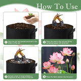 Maxbell Grow Bags Reusable Planters Versatile Heavy Duty for Patios Vegetable Farmer 6pcs