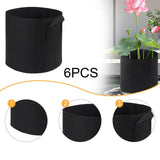 Maxbell Grow Bags Reusable Planters Versatile Heavy Duty for Patios Vegetable Farmer 6pcs