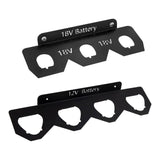 Maxbell Battery Holder Rack Space Saving Wall Mounted Rack for Bench Work Truck Home 4 Slots
