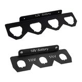 Maxbell Battery Holder Rack Space Saving Wall Mounted Rack for Bench Work Truck Home 4 Slots