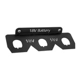 Maxbell Battery Holder Rack Space Saving Wall Mounted Rack for Bench Work Truck Home 3 Slots