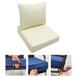 Maxbell Outdoor Deep Seat Cushion Set Universal Furniture Patio Chair for Couch Sofa White