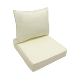 Maxbell Outdoor Deep Seat Cushion Set Universal Furniture Patio Chair for Couch Sofa White