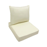 Maxbell Outdoor Deep Seat Cushion Set Universal Furniture Patio Chair for Couch Sofa White