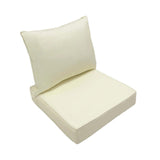 Maxbell Outdoor Deep Seat Cushion Set Universal Furniture Patio Chair for Couch Sofa White