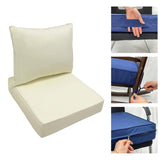 Maxbell Outdoor Deep Seat Cushion Set Universal Furniture Patio Chair for Couch Sofa White