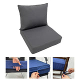 Maxbell Outdoor Deep Seat Cushion Set Universal Furniture Patio Chair for Couch Sofa Dark Grey