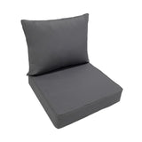 Maxbell Outdoor Deep Seat Cushion Set Universal Furniture Patio Chair for Couch Sofa Dark Grey