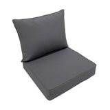 Maxbell Outdoor Deep Seat Cushion Set Universal Furniture Patio Chair for Couch Sofa Dark Grey