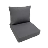 Maxbell Outdoor Deep Seat Cushion Set Universal Furniture Patio Chair for Couch Sofa Dark Grey