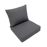 Maxbell Outdoor Deep Seat Cushion Set Universal Furniture Patio Chair for Couch Sofa Dark Grey