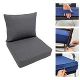 Maxbell Outdoor Deep Seat Cushion Set Universal Furniture Patio Chair for Couch Sofa Dark Grey