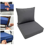 Maxbell Outdoor Deep Seat Cushion Set Universal Furniture Patio Chair for Couch Sofa Dark Grey