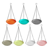 Maxbell Birds Feeder and Birdbath Bowl with Chains Bird Food Tray for Gift Lawn Yard Brown Red