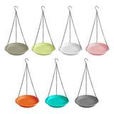 Maxbell Birds Feeder and Birdbath Bowl with Chains Bird Food Tray for Gift Lawn Yard Brown Red
