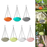 Maxbell Birds Feeder and Birdbath Bowl with Chains Bird Food Tray for Gift Lawn Yard Brown Red