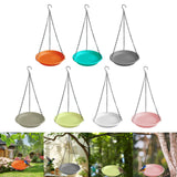 Maxbell Birds Feeder and Birdbath Bowl with Chains Bird Food Tray for Gift Lawn Yard Brown Red