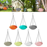 Maxbell Birds Feeder and Birdbath Bowl with Chains Bird Food Tray for Gift Lawn Yard Brown Red