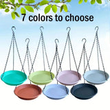 Maxbell Birds Feeder and Birdbath Bowl with Chains Bird Food Tray for Gift Lawn Yard Brown Red